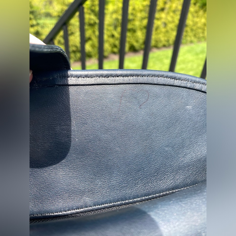 Vintage Coach Navy Blue Leather Binocular Bag #9853 - Picture 11 of 16